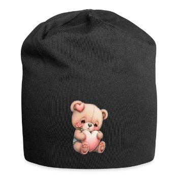 Teddy Bear Cuddly Toy Toy Sleep T-shirt - Jersey Beanie - black - Front