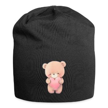 Teddy Bear Cuddly Toy Toy Sleep T-shirt - Jersey Beanie - black - Front