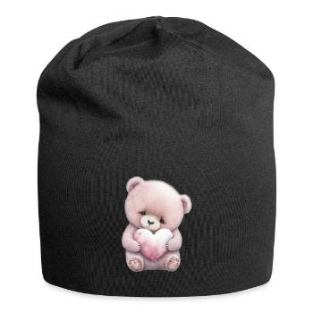 Teddy Bear Cuddly Toy Toy Sleep T-shirt - Jersey Beanie - black - Front