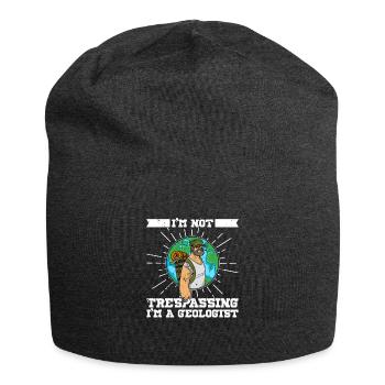 Geology Study Geologist Profession Stones Saying - Jersey Beanie - charcoal grey - Front
