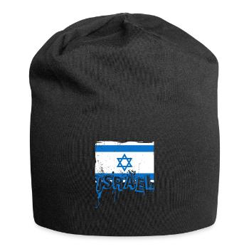 Israel Jerusalem Nationalfarben Judentum - Jersey-Beanie - Schwarz - Vorne