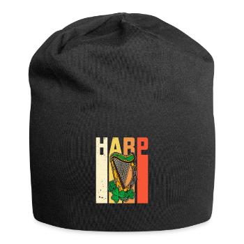 Musiker Harfenist Keltische Harfe Musikschule - Jersey-Beanie - Schwarz - Vorne