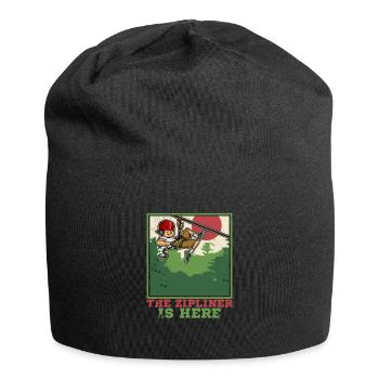 Ziplining Walf Zipliner Seilrutschen Sport Spruch - Jersey-Beanie - Schwarz - Vorne