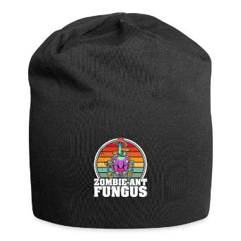 Mykologie Pilze Pilzkunde Psilocybin Ameise - Jersey-Beanie - Schwarz - Vorne