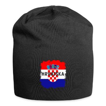 Croatie Croates Origine Lieu de naissance Drapeau - Bonnet en jersey - noir - Devant