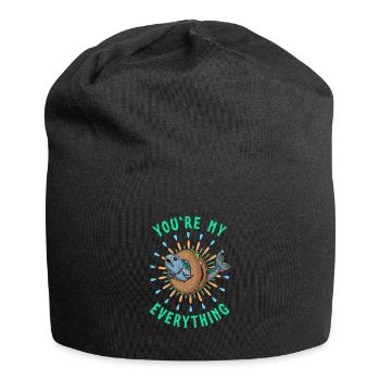 Lachs auf Bagel Küche Israel Gericht Spruch - Jersey-Beanie - Schwarz - Vorne