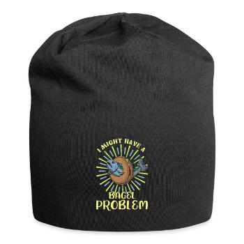 Israel Küche Delikatessen Lachs auf Bagel - Jersey-Beanie - Schwarz - Vorne