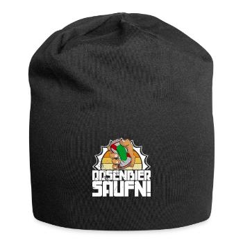 Saufen Bier Trinken Alkohol Dosenbier Bierzelt - Jersey-Beanie - Schwarz - Vorne