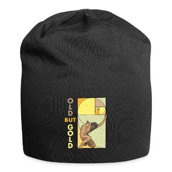 Geometrie Goldener Schnitt Fibonacci Spirale - Jersey-Beanie - Schwarz - Vorne