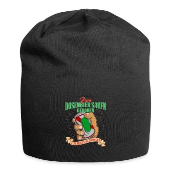 Dosenbier Saufen Alkohol Bier Trinker Geschenk - Jersey-Beanie - Schwarz - Vorne