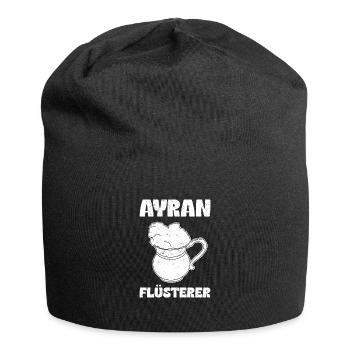 Ayran Getränk Türkei Döner Imbiss Joghurt Salz - Jersey-Beanie - Schwarz - Vorne