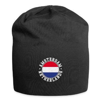 Niederlande Flagge Landesfarben Herkunft - Jersey-Beanie - Schwarz - Vorne