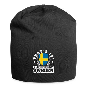 Schweden Landesfarben Sverige Flagge Urlaub - Jersey-Beanie - Schwarz - Vorne