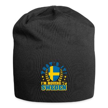 Schweden Landesfarben Sverige Flagge Urlaub - Jersey-Beanie - Schwarz - Vorne