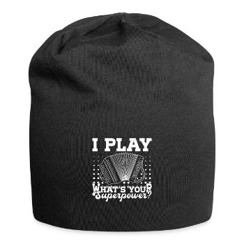 Musiker Musik Akkordeon Volksmusik Akkordeon - Jersey-Beanie - Schwarz - Vorne