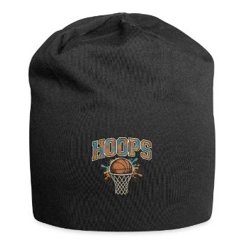 Hoops Basketball Sport Geschenkidee BBall - Jersey-Beanie - Schwarz - Vorne