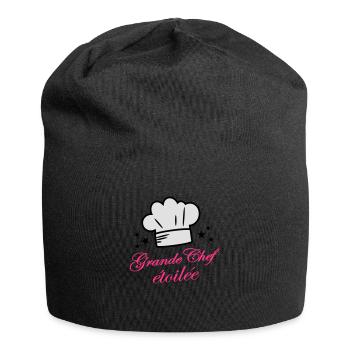grande chef étoilée - Bonnet en jersey - noir - Devant