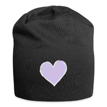 Lavender Heart - Jersey-Beanie - Schwarz - Vorne