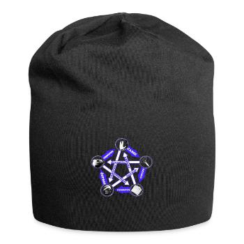 rock paper scissors lizard spock by CustomStyle - Jersey Beanie - black - Front