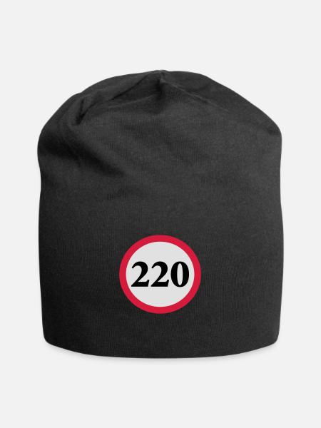 geschwindigkeitstafel_220 - Jersey-Beanie - Schwarz