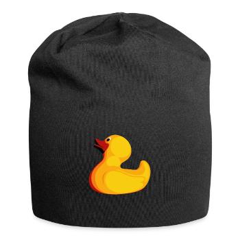 Quietscheente - Jersey-Beanie - Schwarz - Vorne
