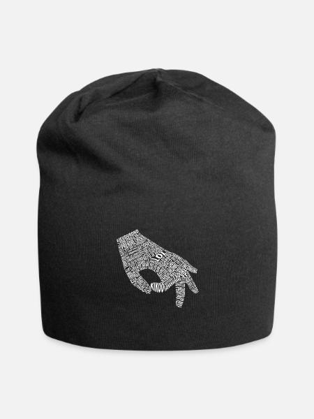 Jeu du rond blanc (mème) - Bonnet en jersey - noir