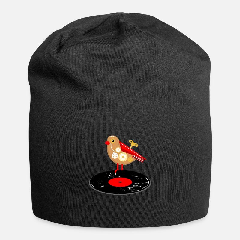 oiseau mécanique - Bonnet en jersey - noir