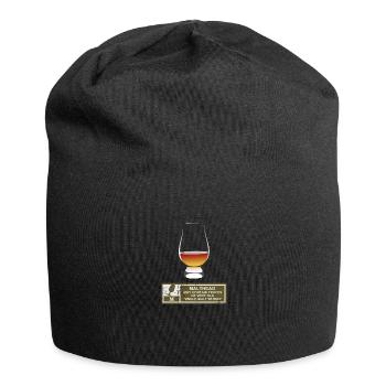 Malthead Warning lustiger Whisky Spruch - Jersey-Beanie - Schwarz - Vorne