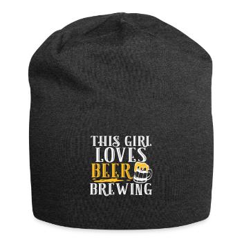 Cette fille aimait brasser de la bière - Bonnet en jersey - charbon - Devant