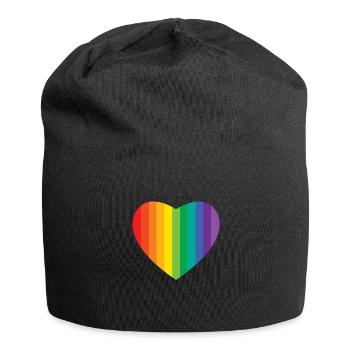 Herz - Jersey-Beanie - Schwarz - Vorne