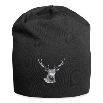 Hirsch - Jersey-Beanie - Schwarz - Vorne