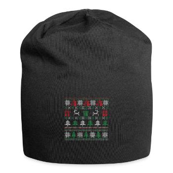 noël laid - Bonnet en jersey - noir - Devant
