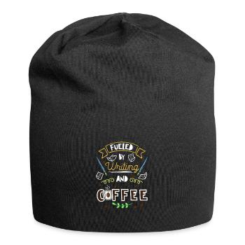 Fueled By Writing And Coffee - Jersey Beanie - black - Front