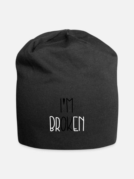 I'm Broken - Jersey Beanie - black