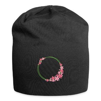 Cadre de fleurs Rond - Bonnet en jersey - noir - Devant