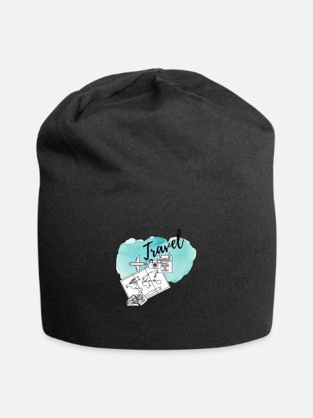 reisen - Jersey-Beanie - Schwarz