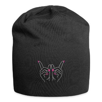 Main - Bonnet en jersey - noir - Devant