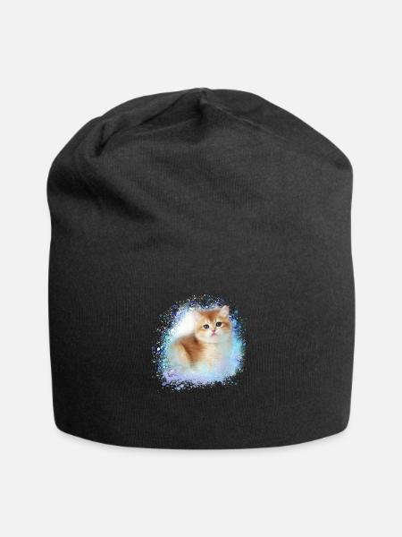 chaton, chaton, chaton, graffiti, peinture - Bonnet en jersey - noir