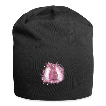 rabbit,graffiti,painting,pet,rabbit,pink - Jersey Beanie - black - Front