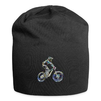 vtt mtb downhill - Bonnet en jersey - noir - Devant