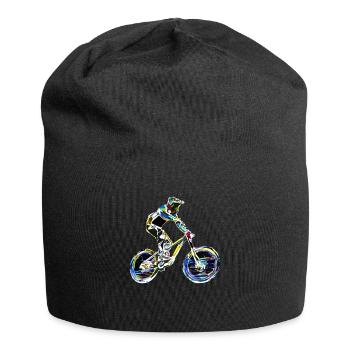 vtt mtb downhill - Bonnet en jersey - noir - Devant
