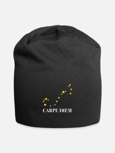 Carpe Diem use the day constellation Scorpio sky - Jersey Beanie - black