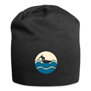 Vintage Classic Ride With The Wave Surfing - Jersey-Beanie - Schwarz - Vorne