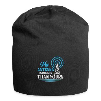 Mon antenne est plus grande que la vôtre Opérateur amateur - Bonnet en jersey - noir - Devant