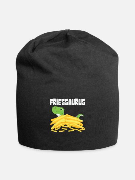 fries and dino Fries Gift - Jersey Beanie - black