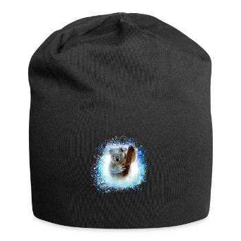 koala ,blau,graffiti,malerei,koalabär, brush - Jersey-Beanie - Schwarz - Vorne