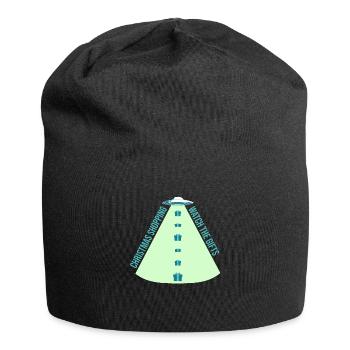 Cadeaux de Noël Alien Vaisseau spatial Faisceau OVNI - Bonnet en jersey - noir - Devant