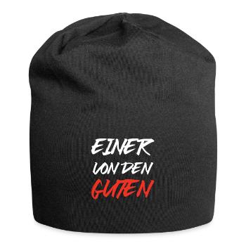 Einer von den Guten - Jersey-Beanie - Schwarz - Vorne
