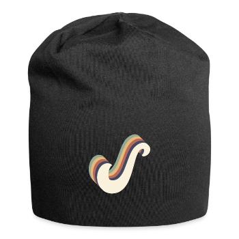 Buchstaben S - Jersey-Beanie - Schwarz - Vorne