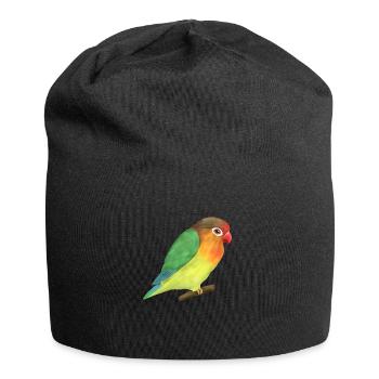 A digital drawing of an agapornis - Jersey Beanie - black - Front